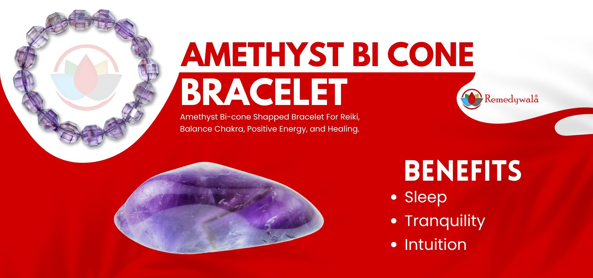Amethyst Bi Cone Bracelet