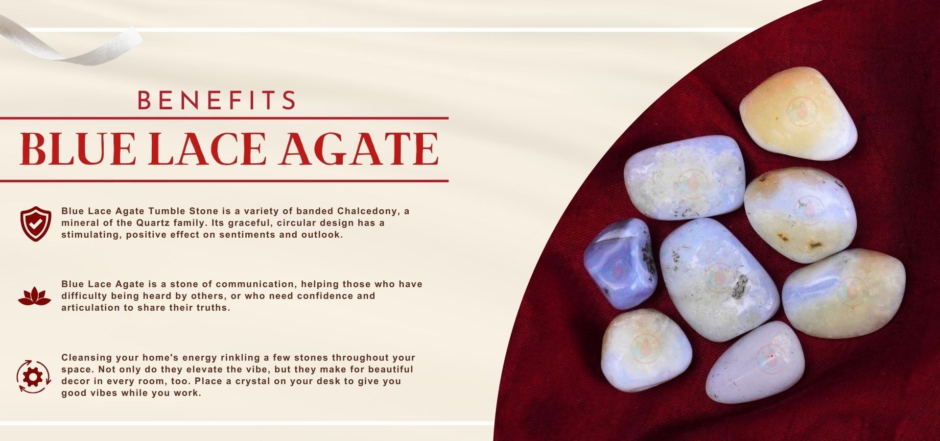 Blue Lace Agate Tumble Stones
