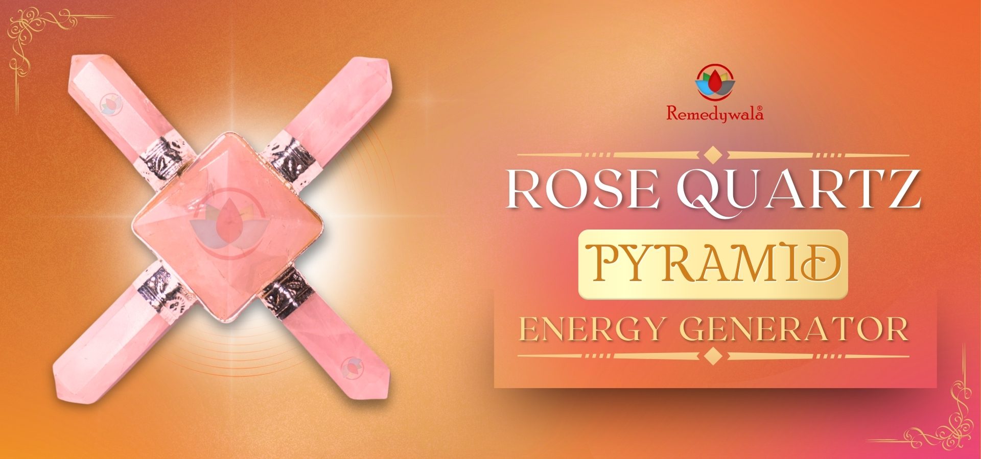 Rose Quartz Pyramid Energy Generator