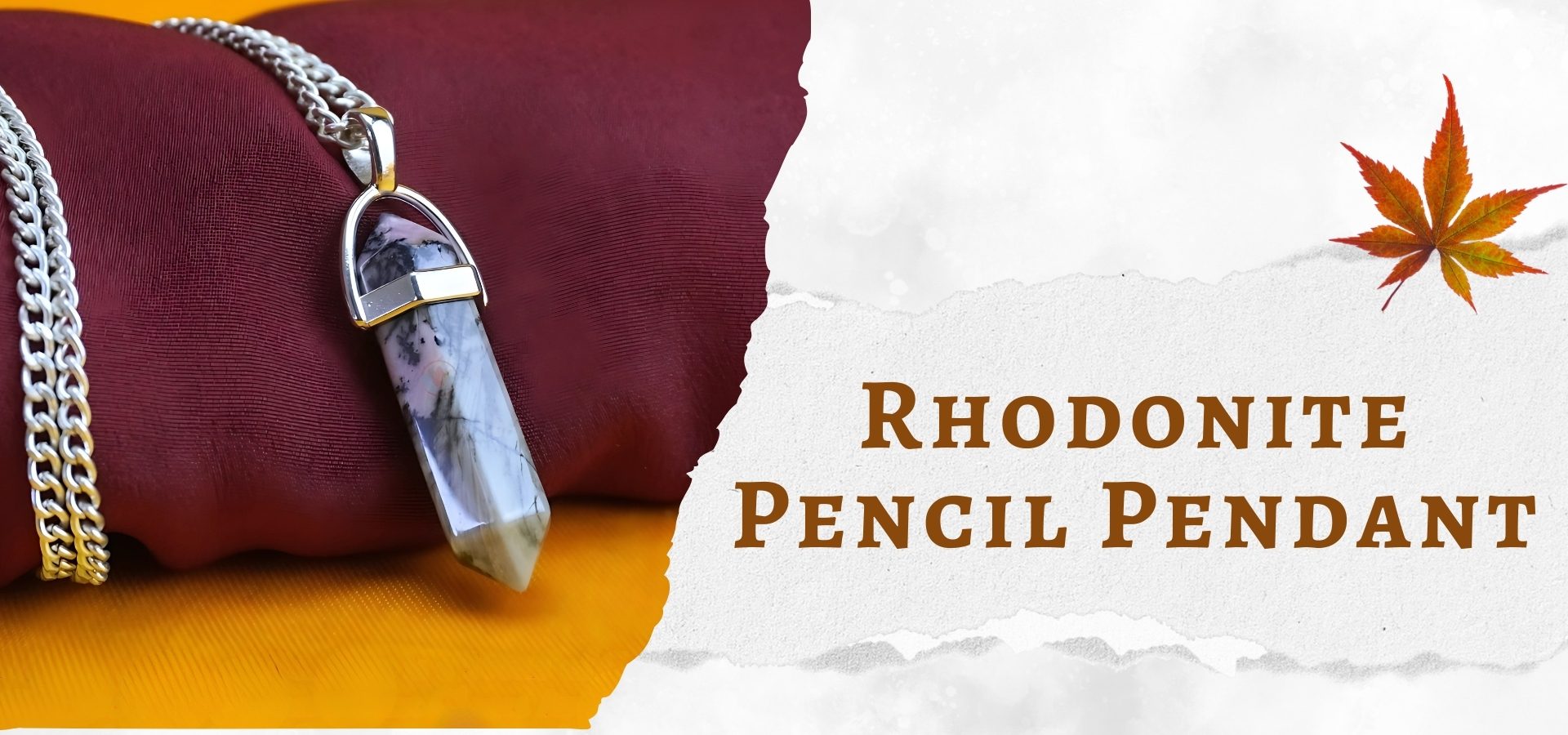 1920-900 Rhodonite Pencil Pendant