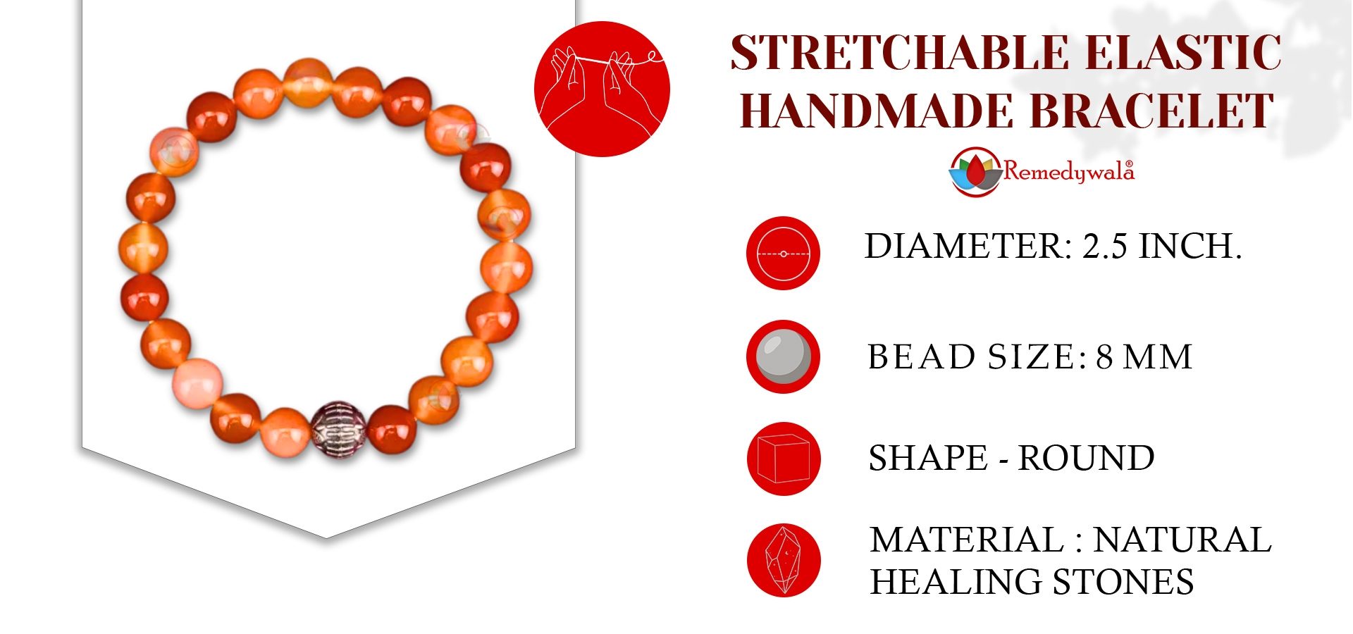 Carnelian with Charm Bracelet