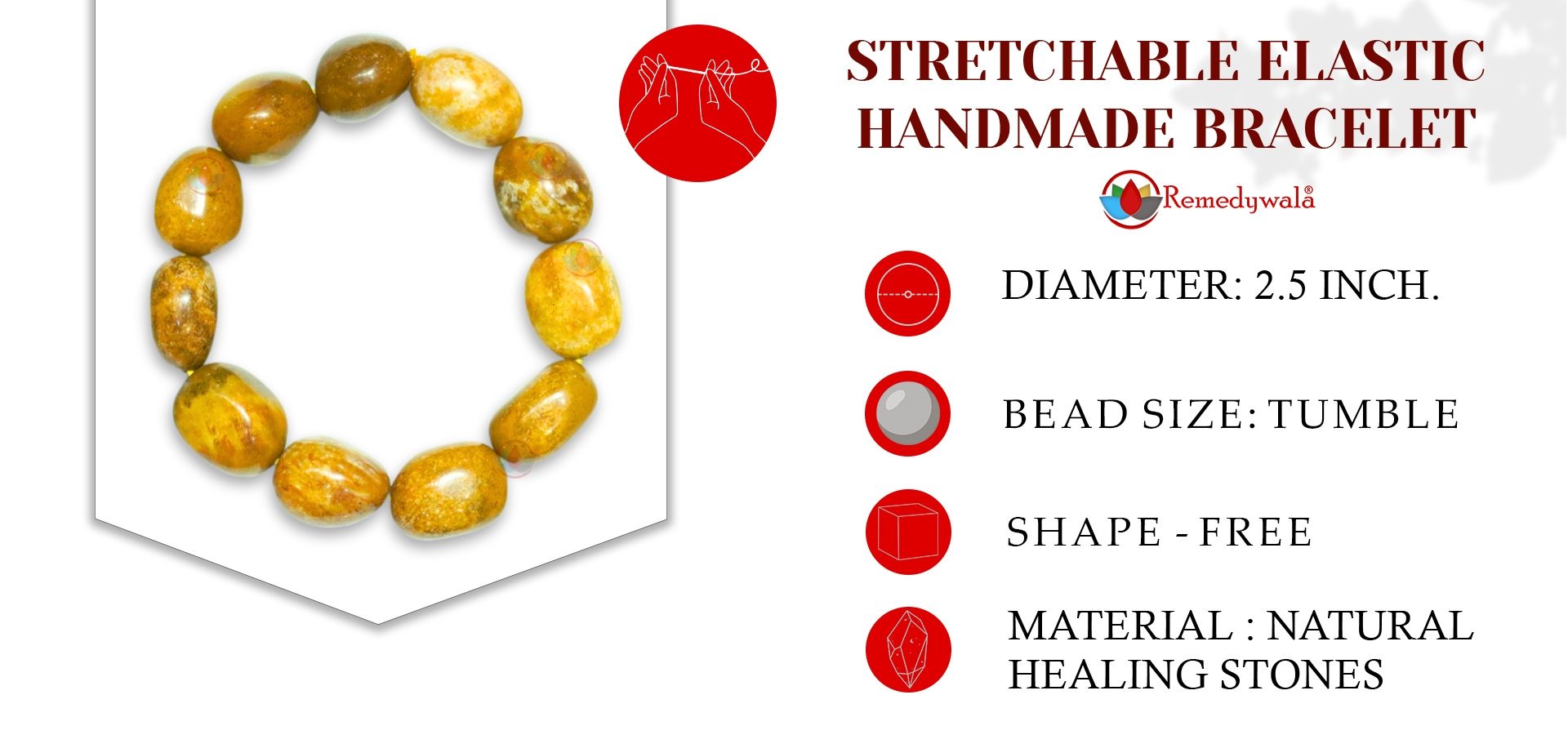 Crazy Lace Agate Tumble Bracelet