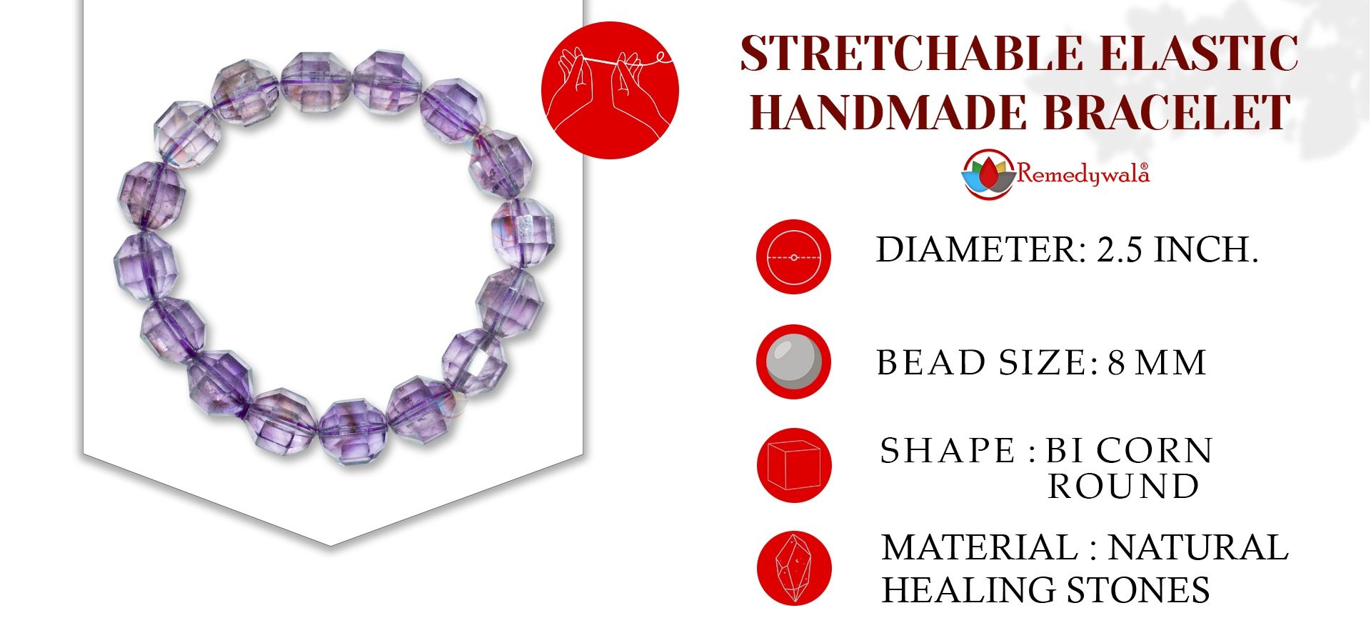 Amethyst Bi Cone Bracelet