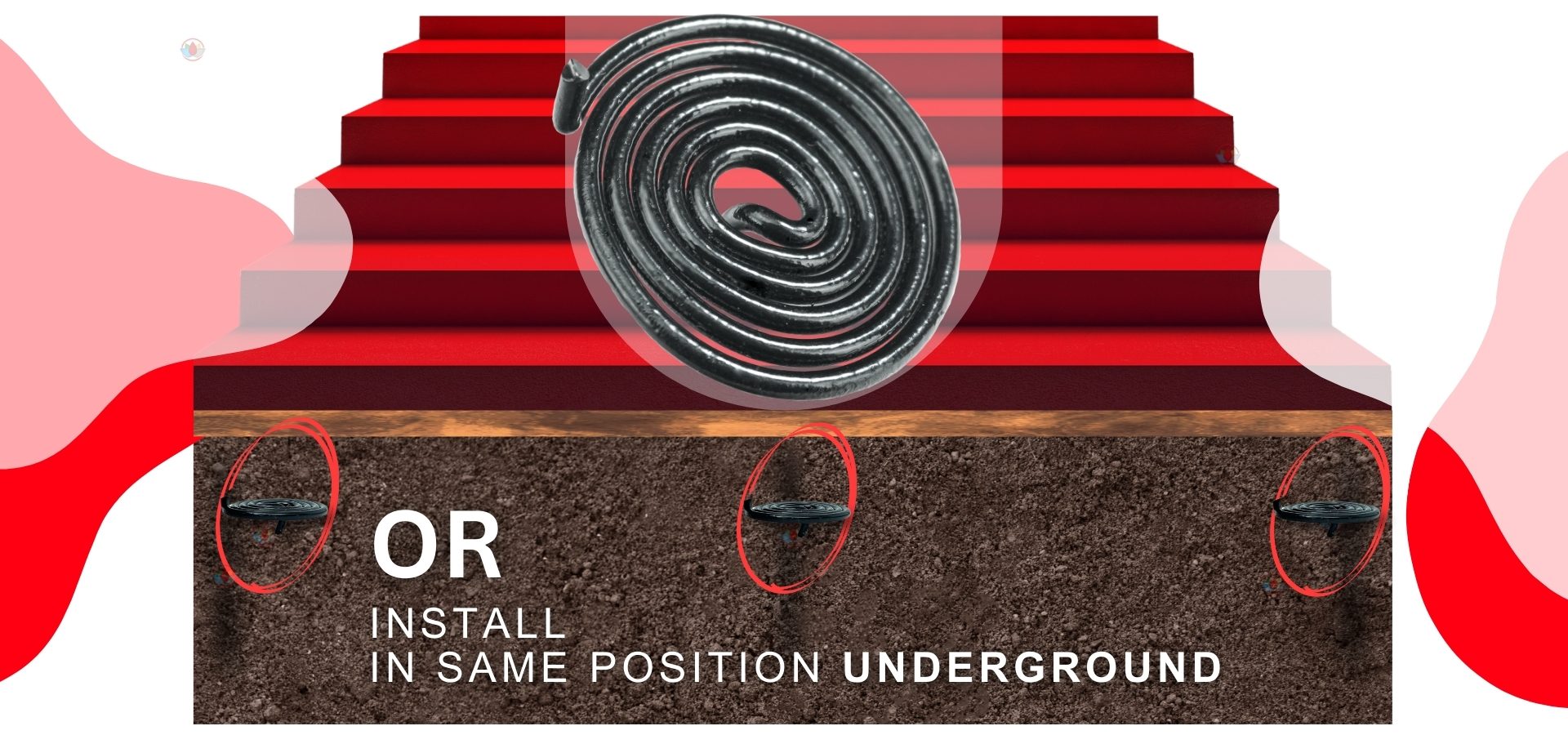 Vastu Black Wavy Round Clockwise Spring