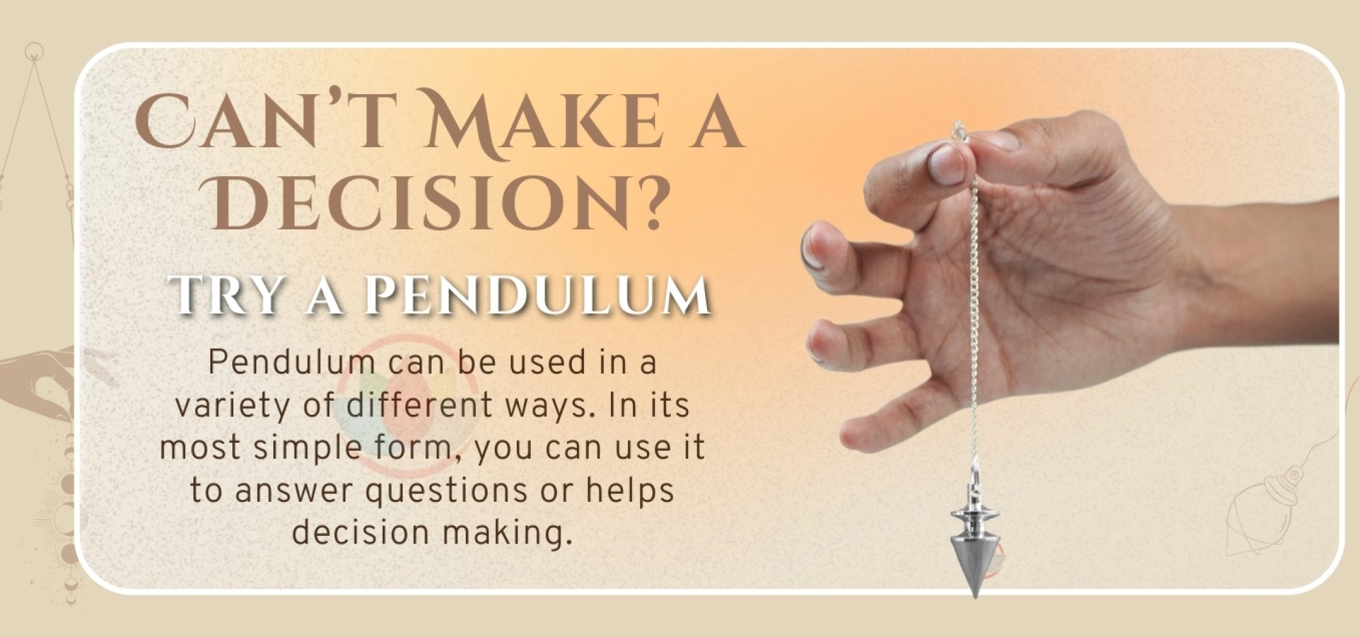 Silver Metal Cone Pendulum