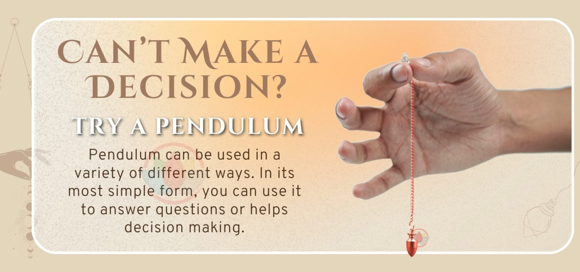 Bronze Metal Cone Pendulum