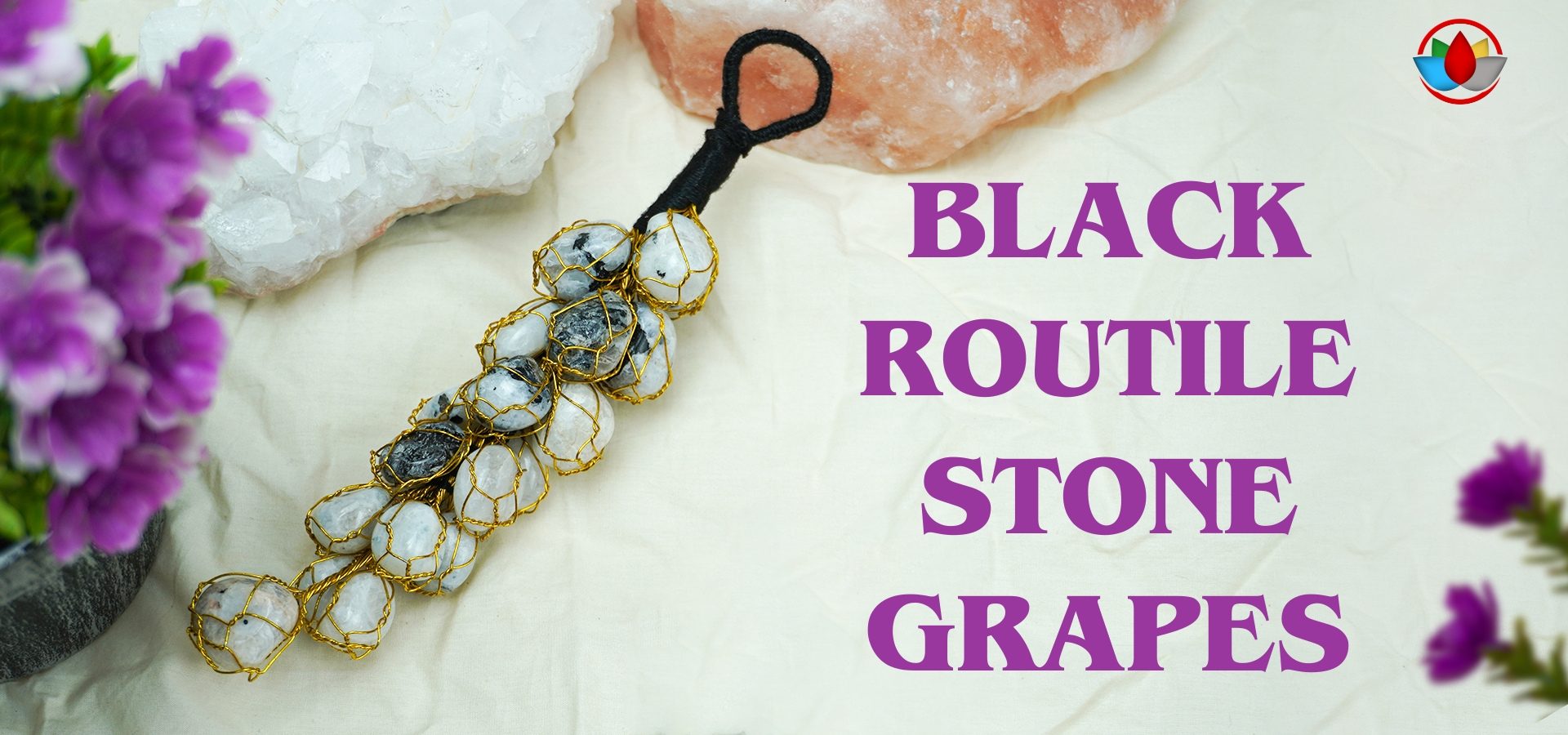 Black Routile Stone Grapes
