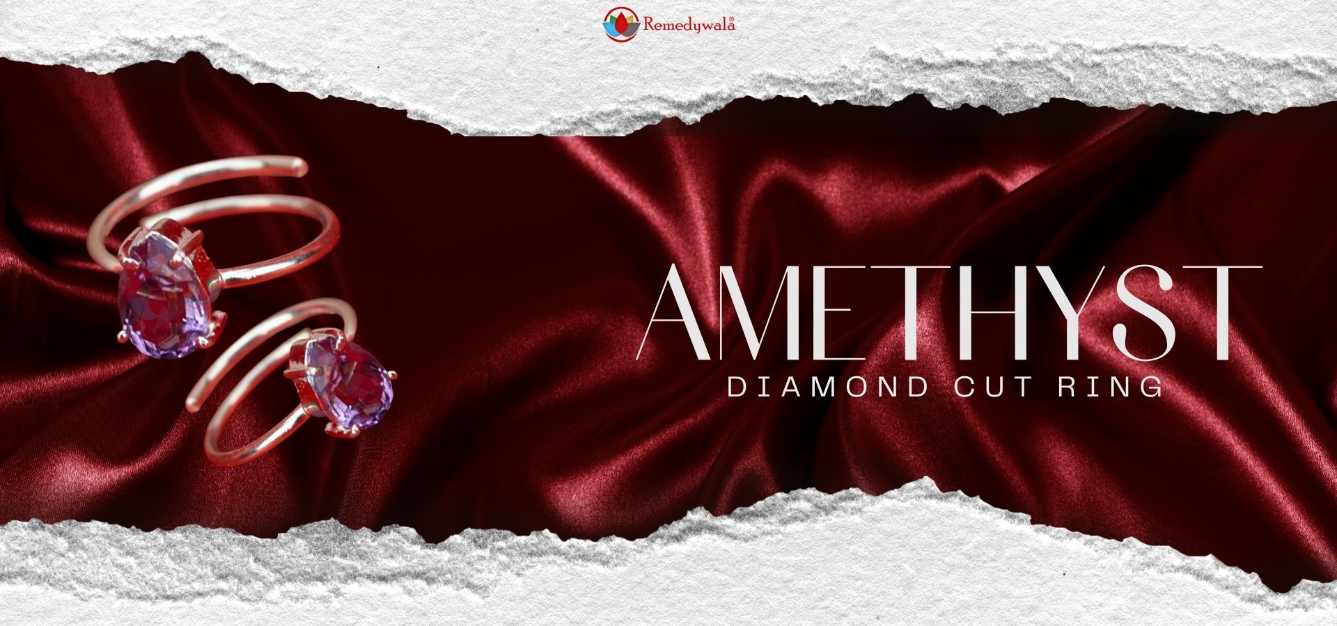 Amethyst Diamond Cut Ring (1)