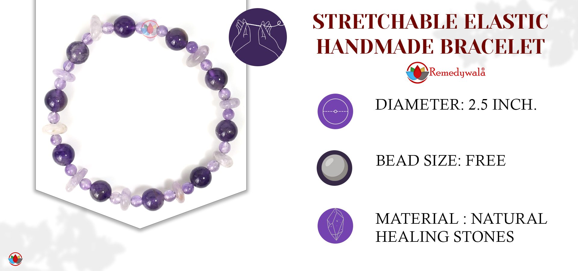 Amethyst Wati Bracelet 4mm 8mm