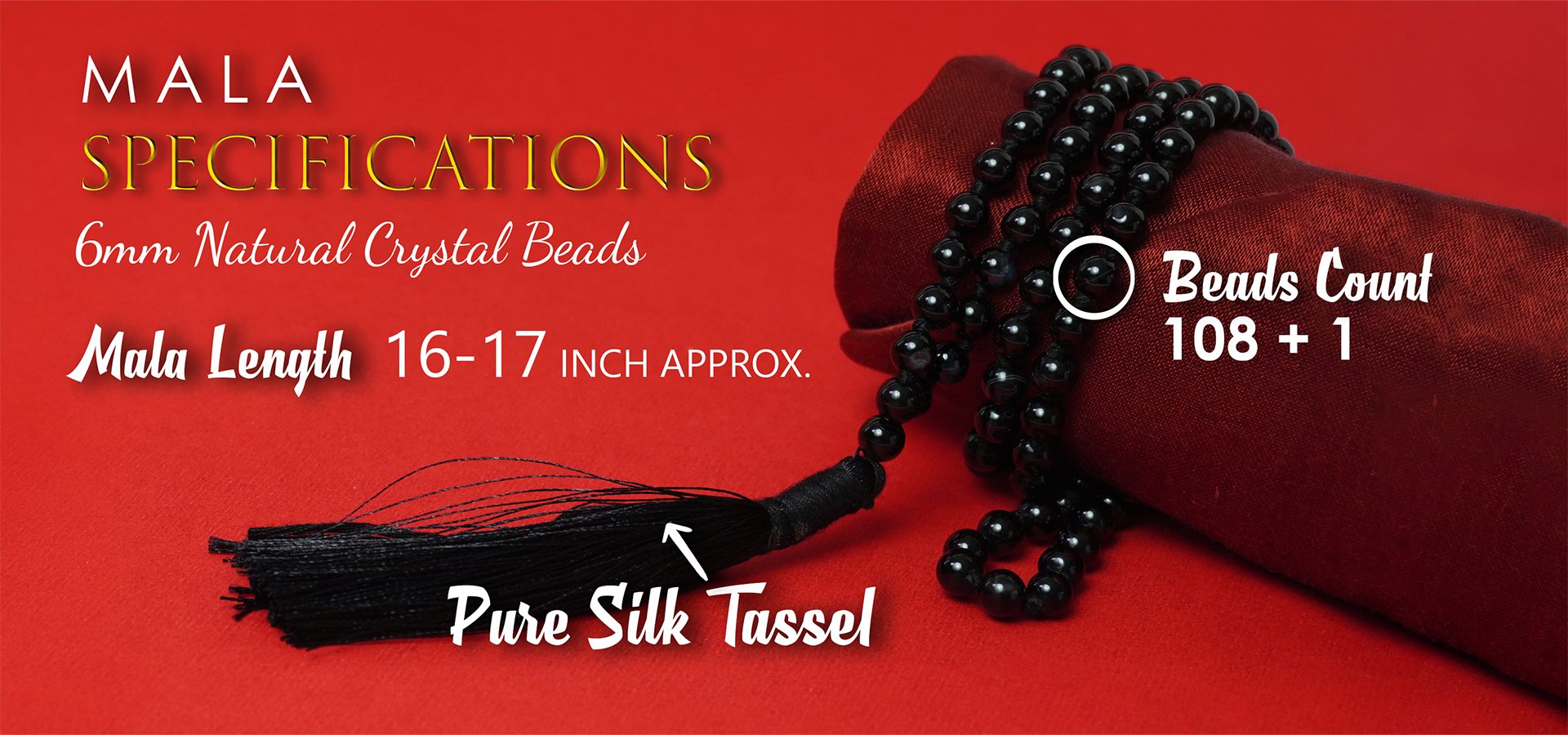 Black Agate Mala 6mm