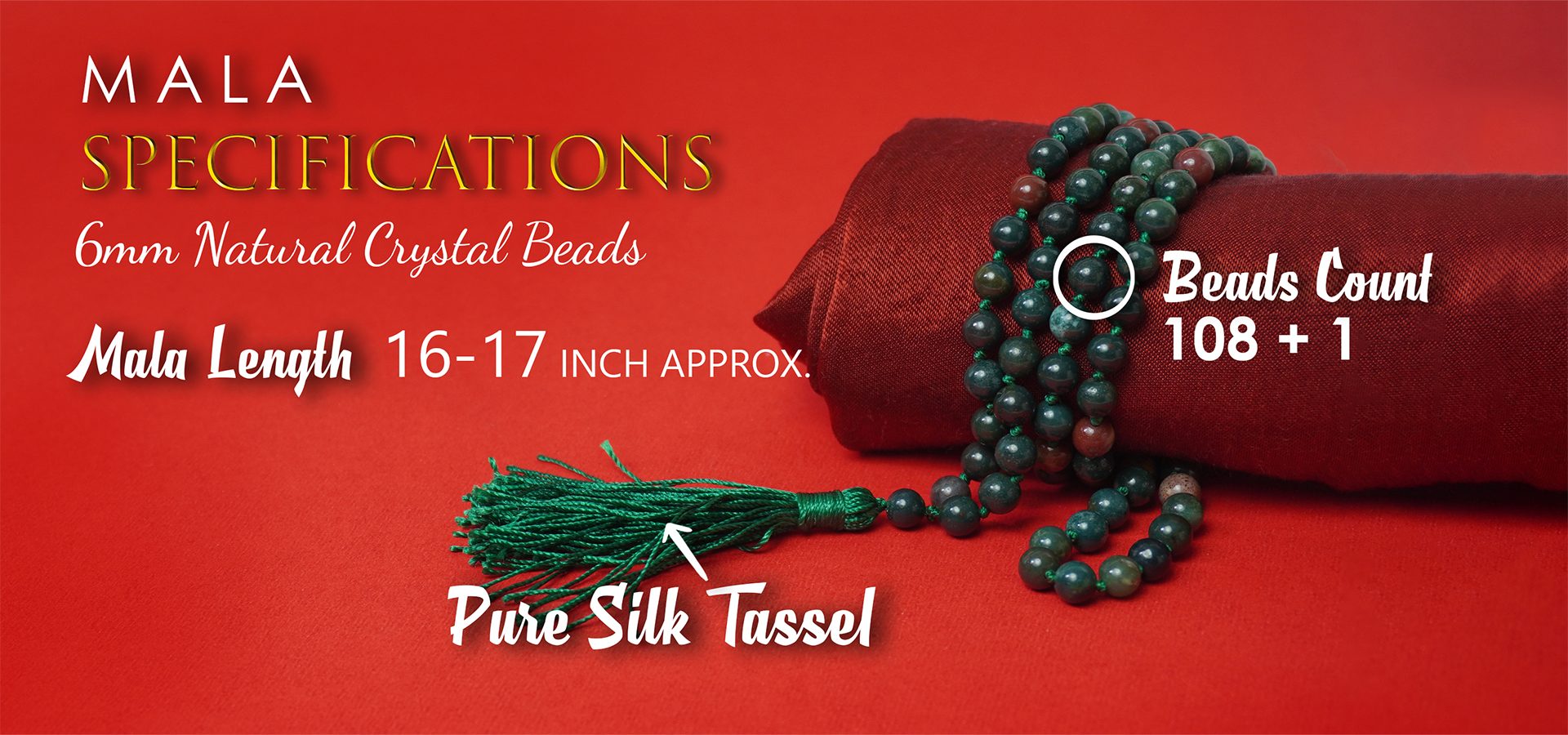 Bloodstone Crystal Mala