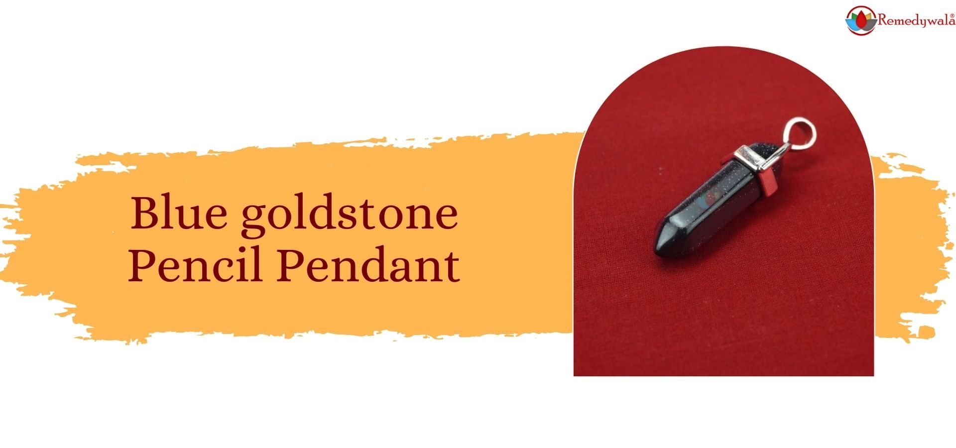 Blue goldstone Pencil Pendant (1)