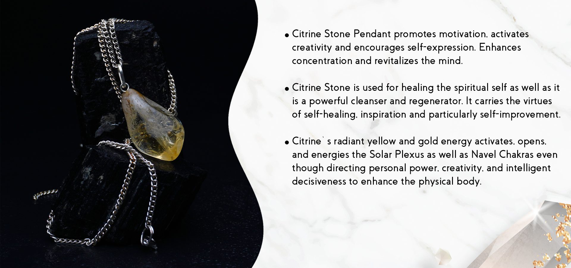 Citrine Raw Stone Pendant
