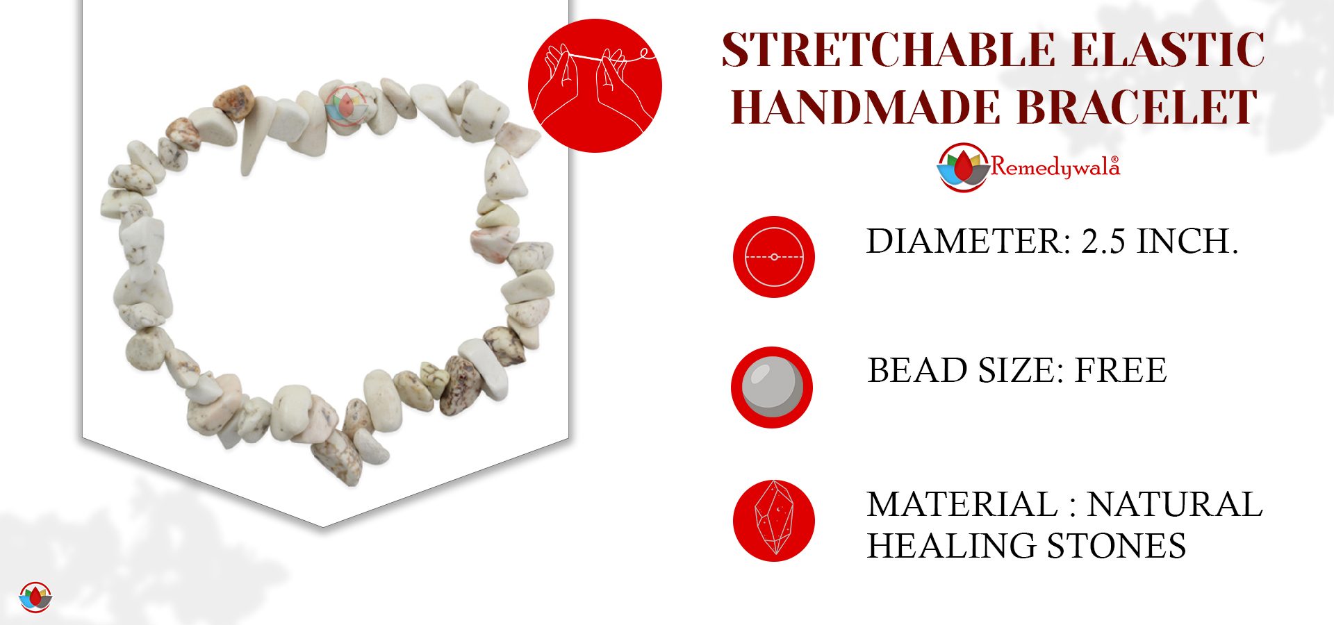 Copper howlite Chips Bracelet