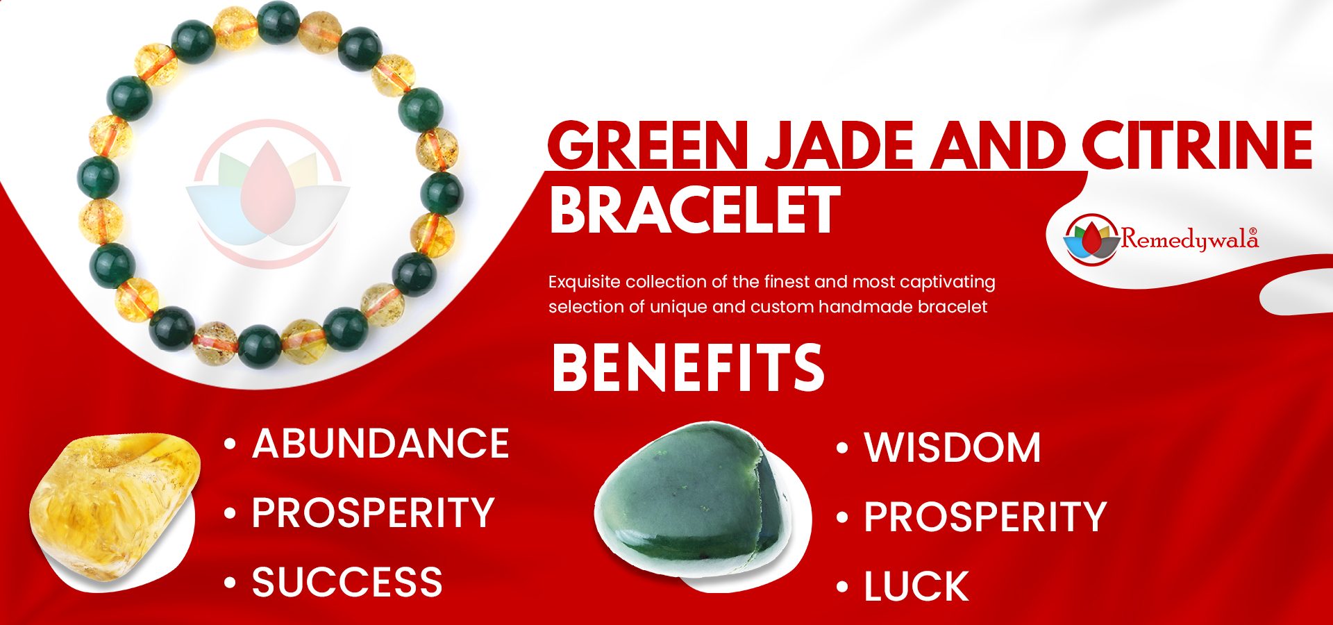 Green Jade and Citrine Bracelet