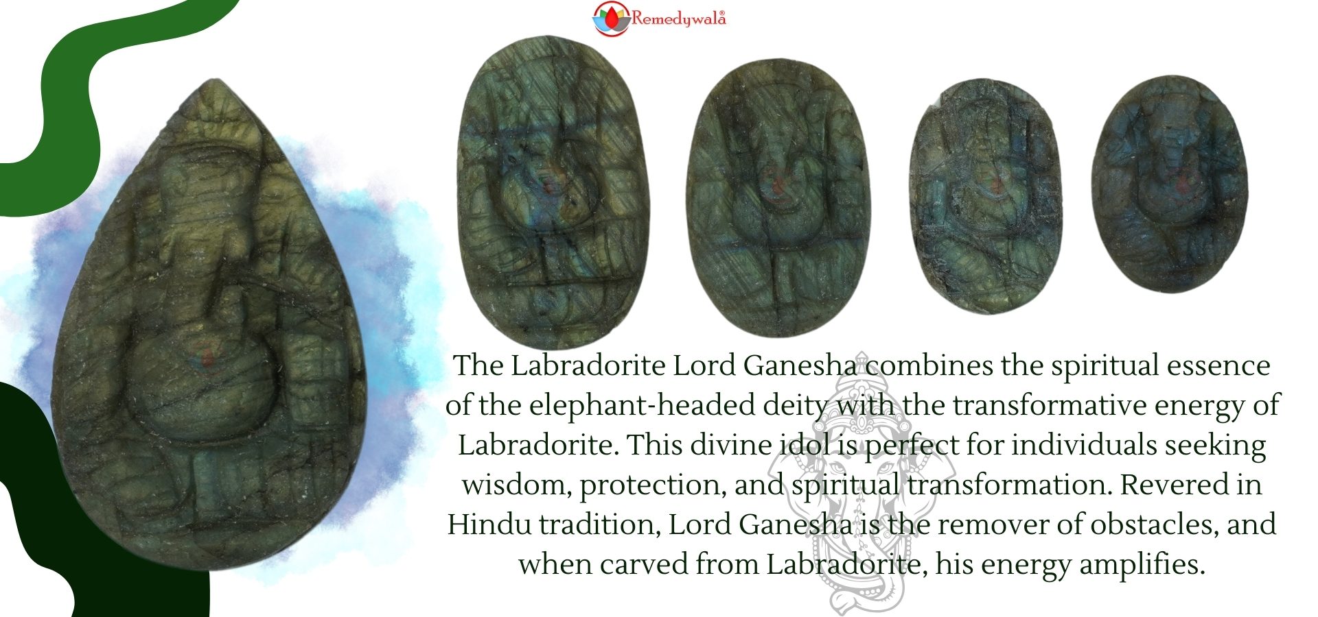 Labradorite flate stone ganesha (2)