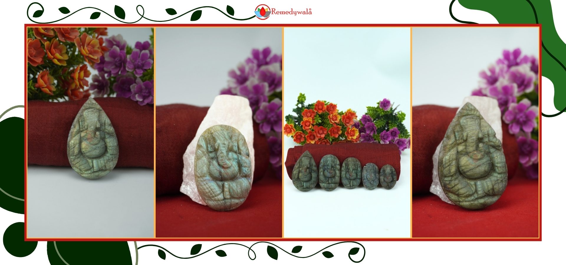 Labradorite flate stone ganesha (4)