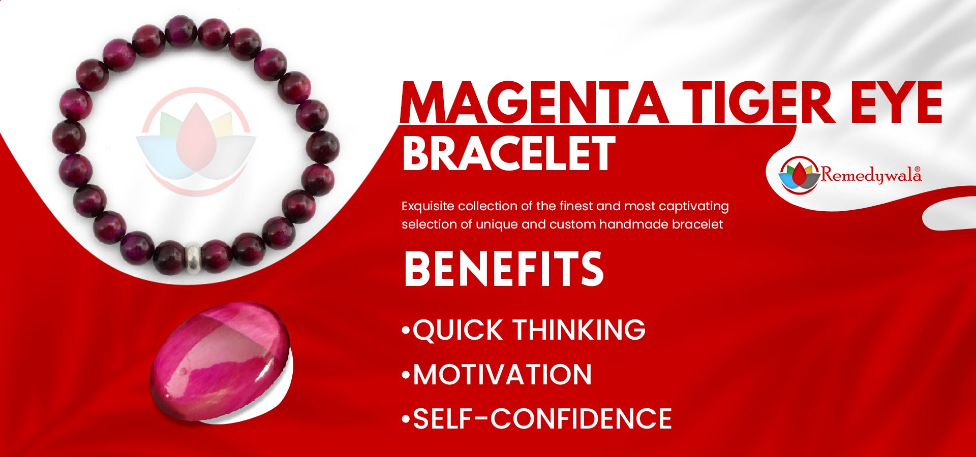 Magenta Tiger Eye Bracelet