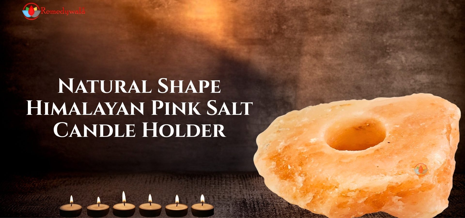 Natural Shape Himalayan Pink Salt Candle Holder (2)