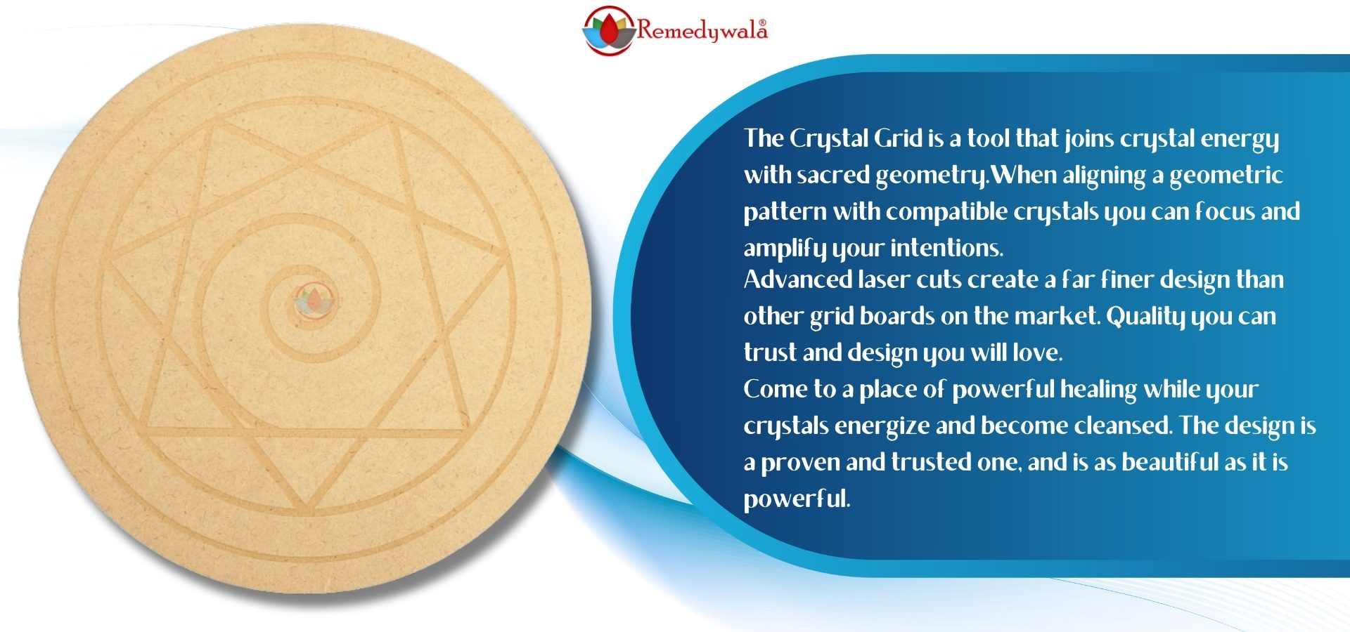 PHI Symbol Crystal Grid Plate (10 Inch Approx) (3)
