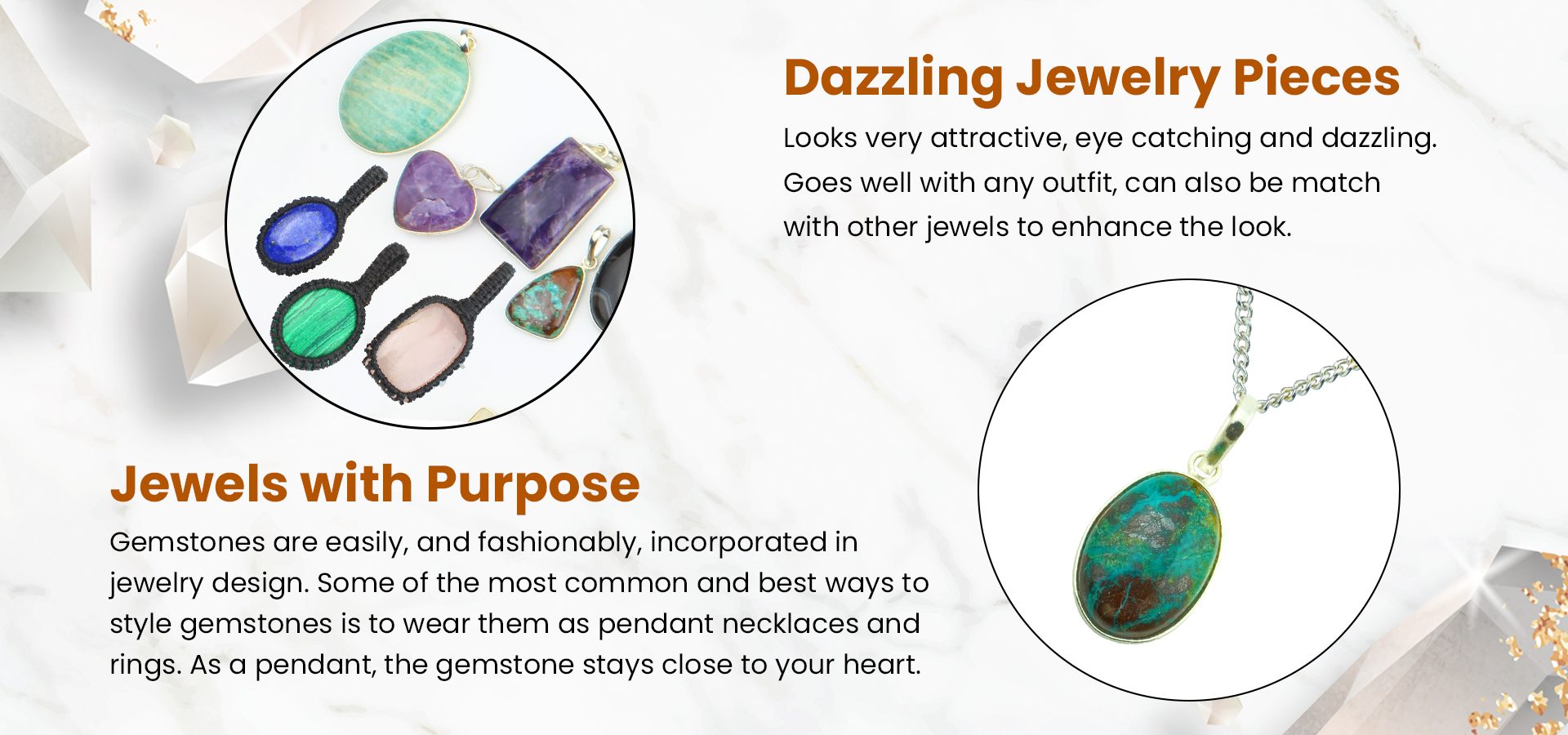natural stone pendant