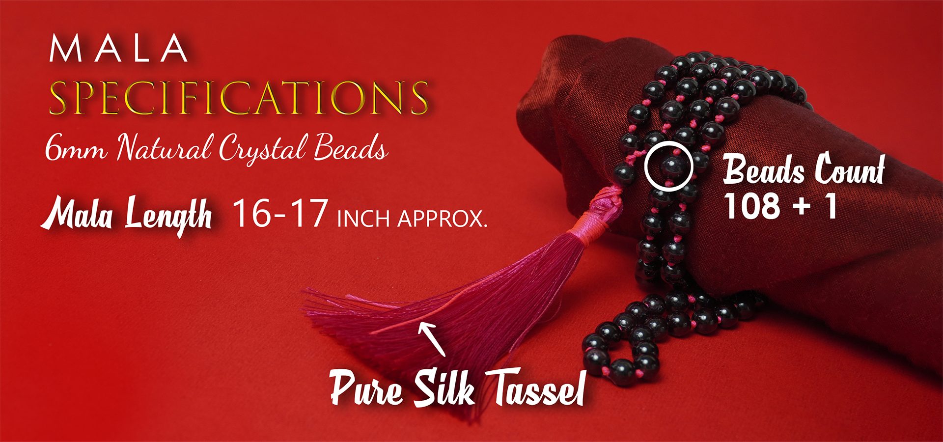 Red Garnet 6mm Mala
