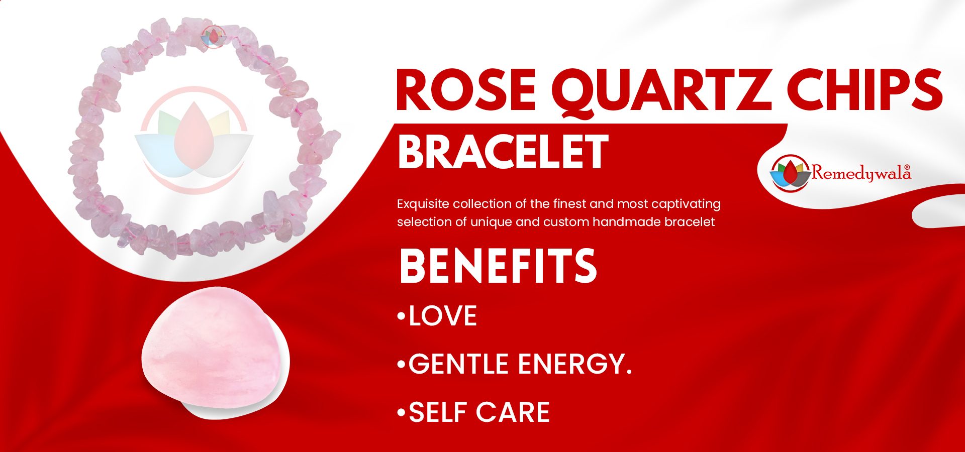 Rose Quartz Chips Bracelet