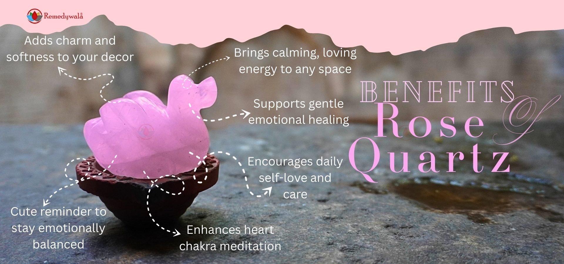 Rose Quartz Duck Set (3)
