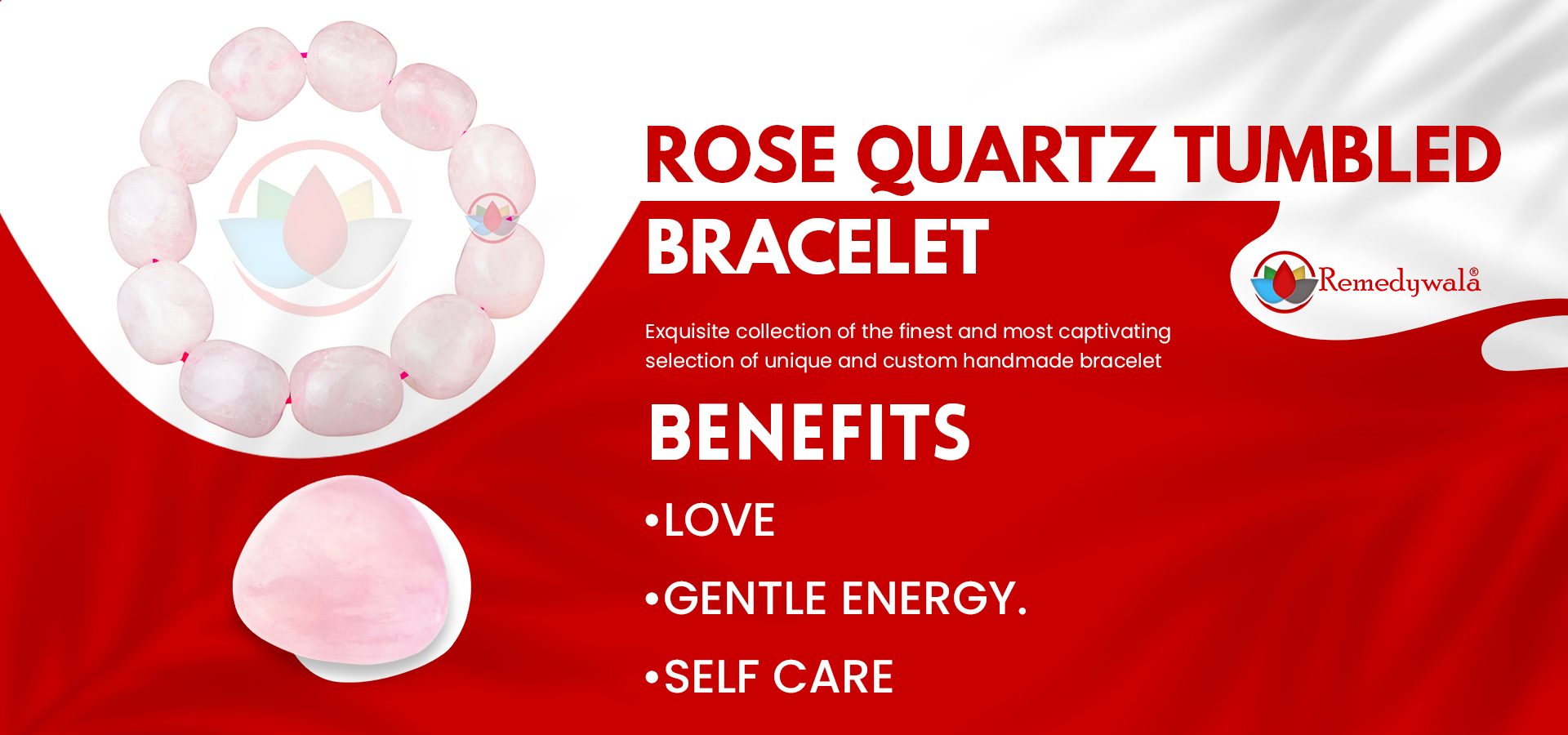 Rose Quartz Tumble Bracelet