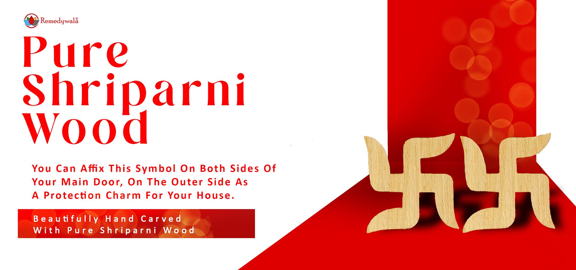 Shriparni Wooden Swastik (Pair)