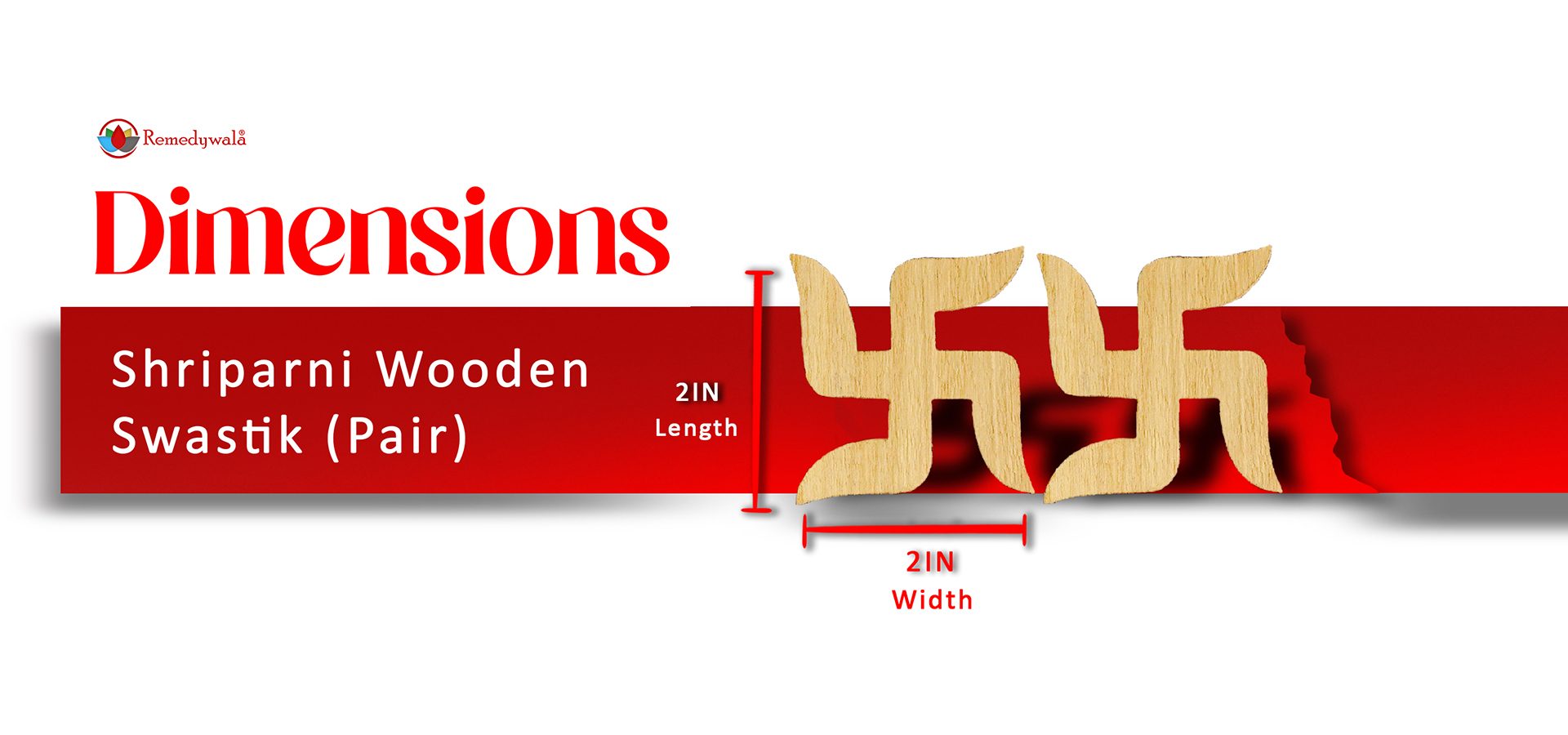 Shriparni Wooden Swastik (Pair)
