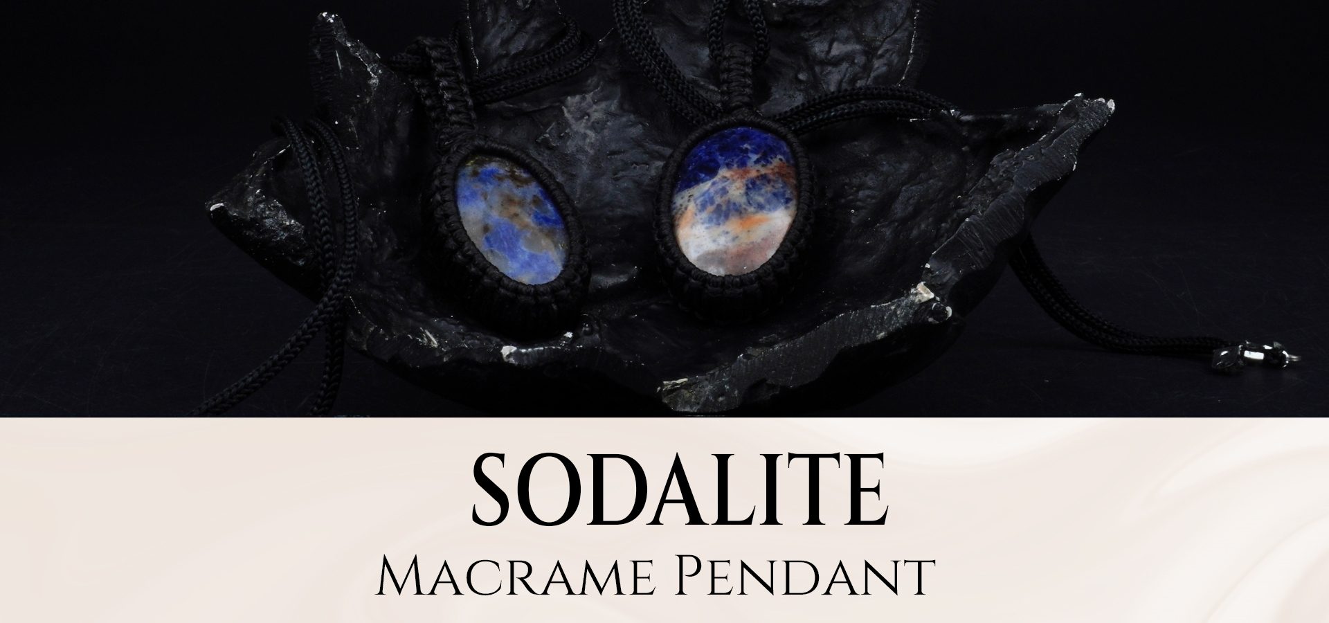 Sodalite Macrame Pendant