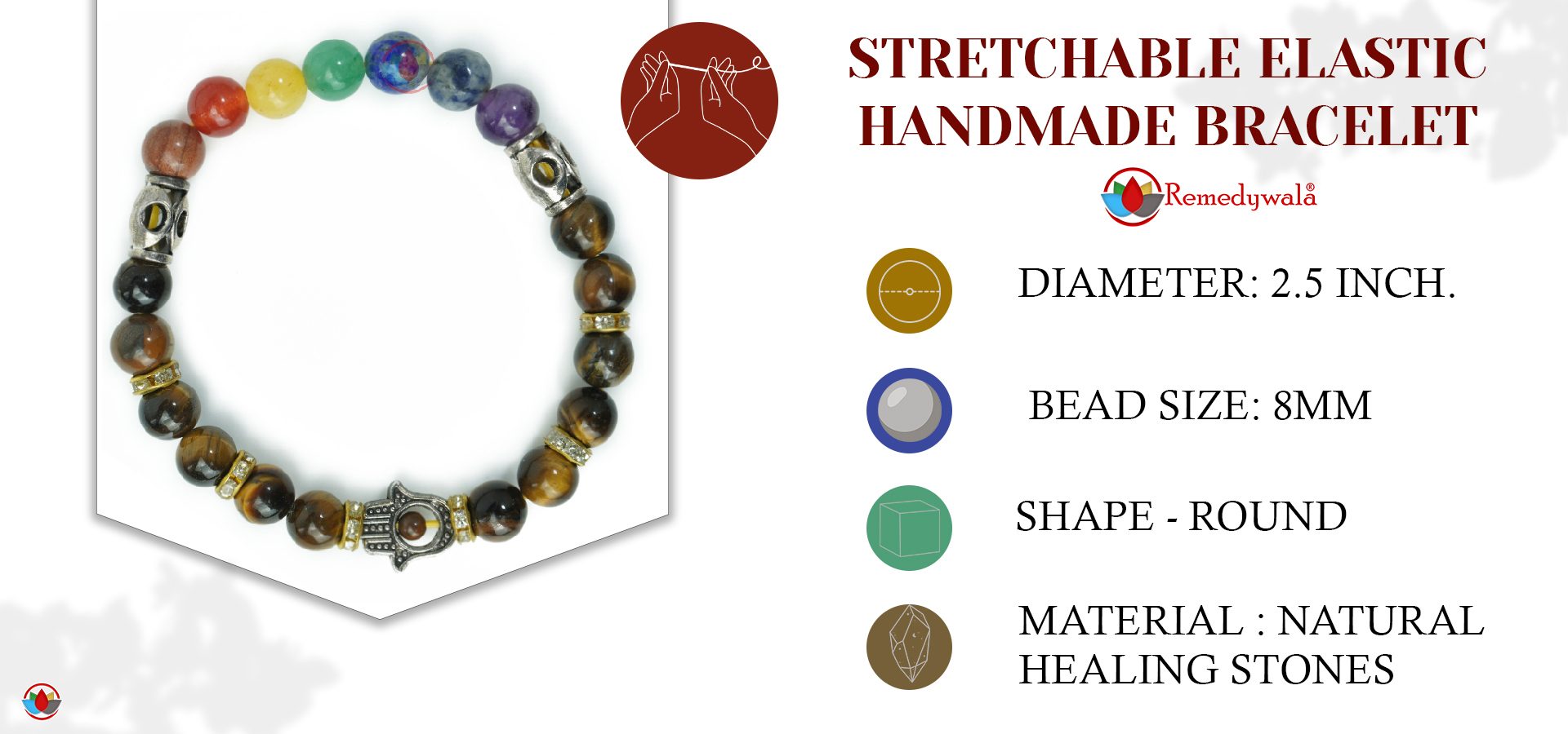 Tiger Eye 7 Chakra Multicolor Bracelet