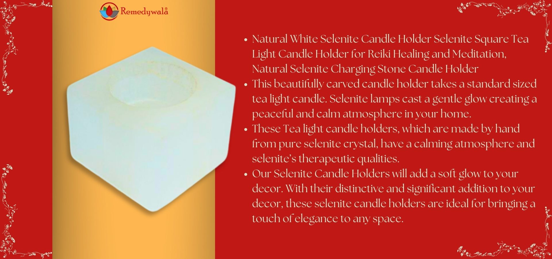 White Selenite Candle Holder (3)