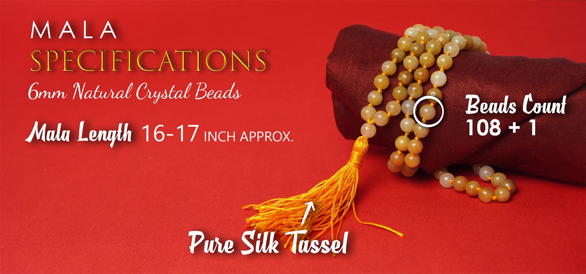 Yellow Aventurine 6mm Mala