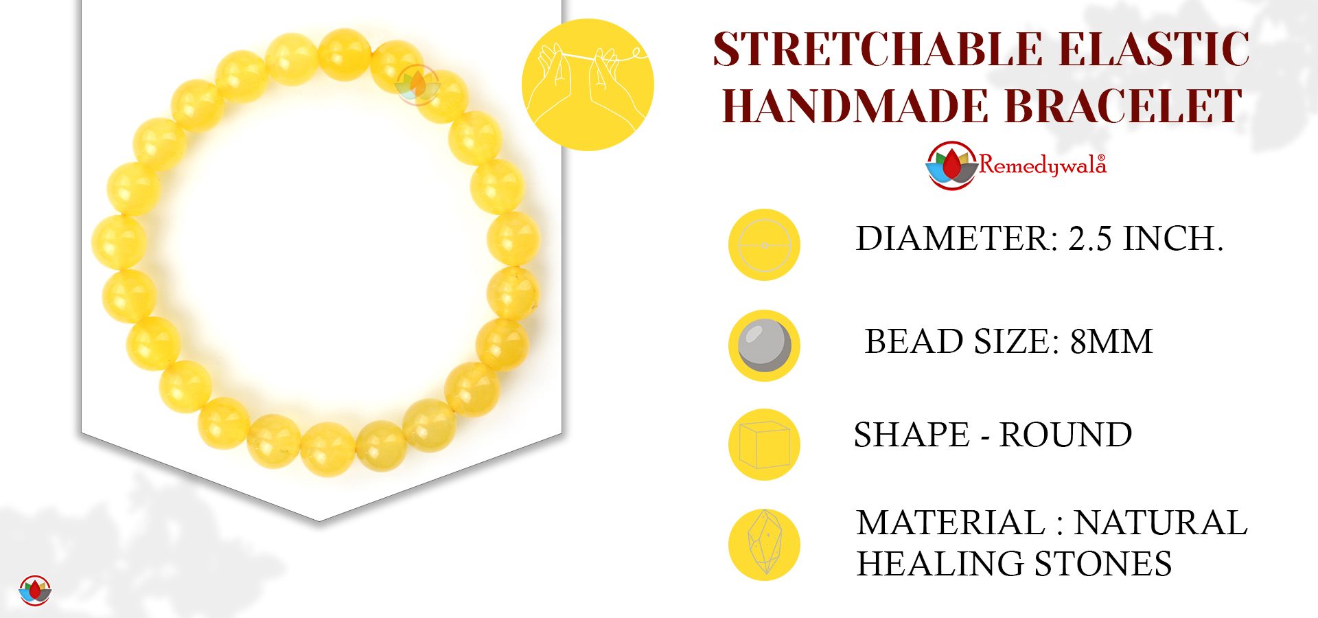 Yellow Jade Bracelet 8mm